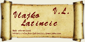 Vlajko Latinčić vizit kartica